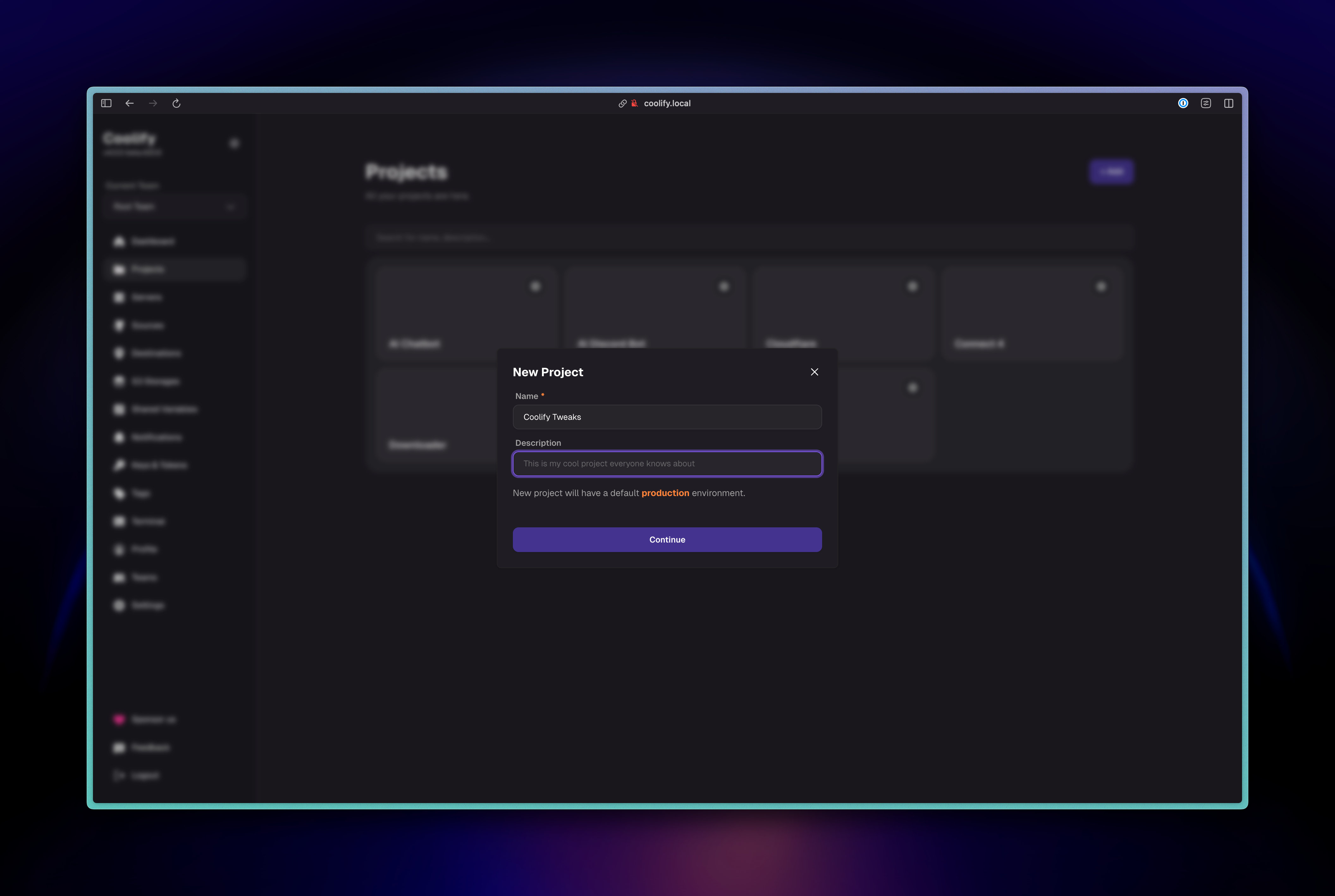 Create Project After