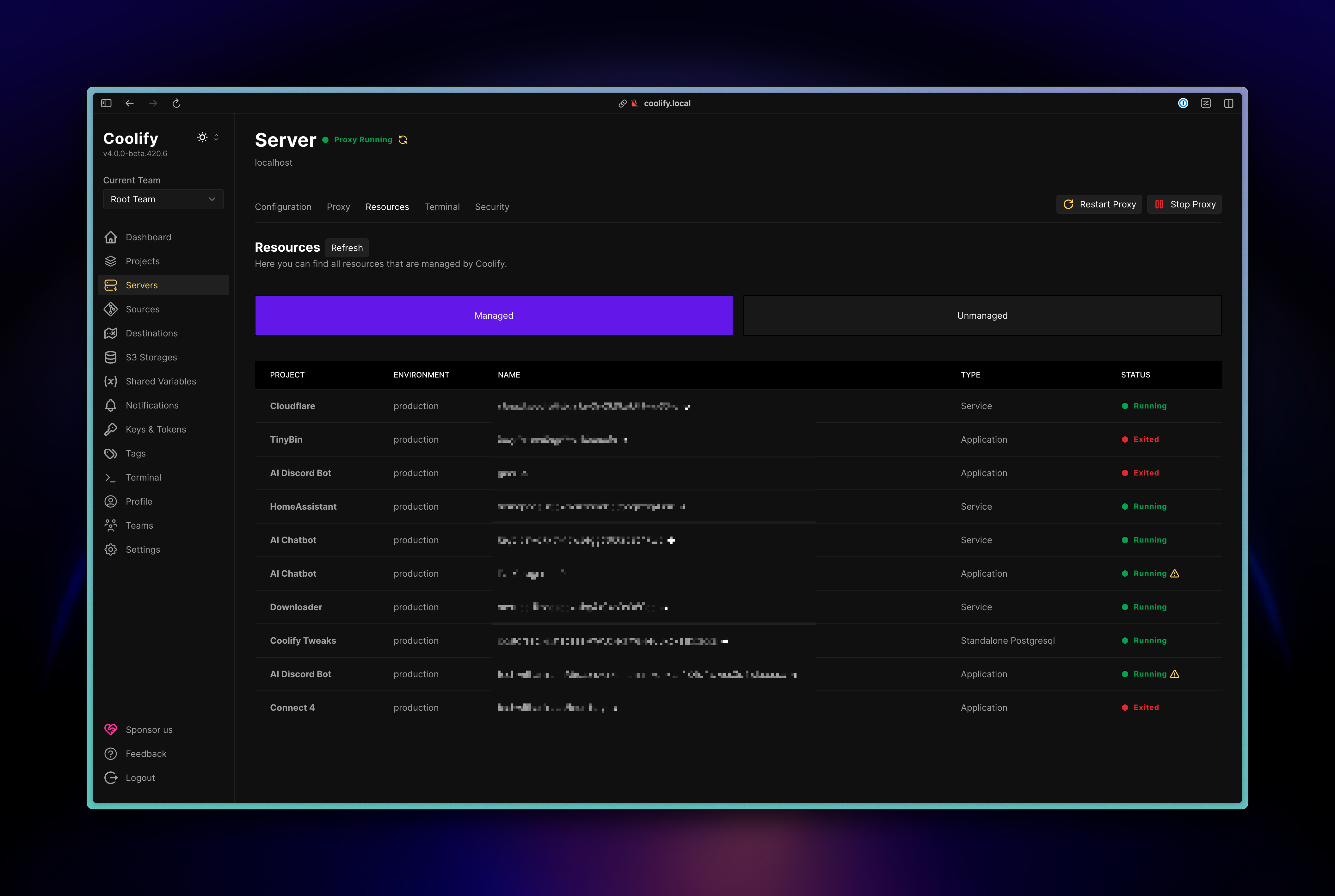 Server Resources Before